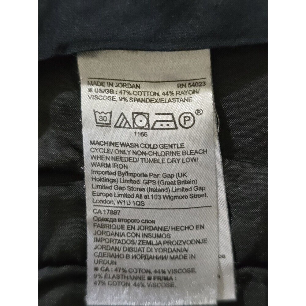 Banana Republic Ryan Straight Leg Pants Womens 4 Black Stretch Twill Career - Picture 10 of 10
